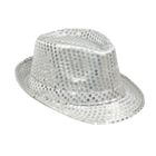 Arpex, kapelusz, cekiny, srebrny