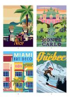 Art therapy. Kolorowanka antystresowa. Plakaty vintage. 40 plansz do kolorowania