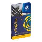 Artea, zestaw ołówków do szkicowania w metalowym pudełku, 12 kolorów