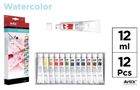 Artix, farba akwarelowa, 12 kolorów, 12ml