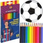 Astra, FC Barcelona, kredki ołówkowe, trójkątne, 12 kolorów
