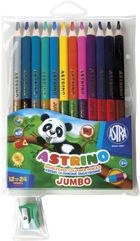 Astra, kredki Astrino jumbo, dwustronne, 24 kolory