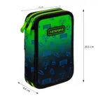 Astrabag, piórnik rozkładany, podwójny, z wyposażeniem, Ombre Football