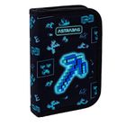 Astrabag, piórnik, rozkładany, pojedynczy, z wyposażeniem, Dark Pixel