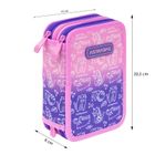 Astrabag, piórnik rozkładany, potrójny, z wyposażeniem, Kitty