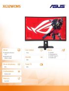 Asus, ROG, monitor, 32", XG32WCMS, 280Hz, HDMI, DP, USB-C