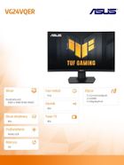 Asus, TUF Gaming, monitor, 23,6", VG24VQER