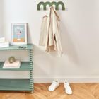 Atmosphera, Callista, wieszak na ubrania na ścianę falowany, militarna zieleń, 50 cm