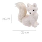 Atmosphera, figurka lisa polarnego pokryta poliestrem, 26 cm