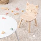 Atmosphera for kids, drewniane krzesełko dla dzieci, kotek, 30-28-50 cm