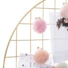 Atmosphera for kids, tablica na zdjęcia okrągła, metalowa kratka z pomponami, ø 40 cm, złota