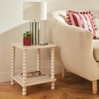 Atmosphera, Frida, lampa stołowa, podstawa w paski, 28-47 cm