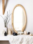 Atmosphera, Laia, lustro w ramie ze sznurka, 58-114 cm