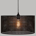Atmosphera, lampa wisząca, Katel, Ø 38 cm, czarny ażurowy klosz