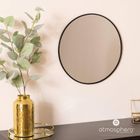 Atmosphera, okrągłe lustro w metalowej ramie, średnica 38 cm