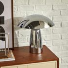 Atmosphera, Omia, lampa nocna grzybek, srebrna, wys. 34 cm