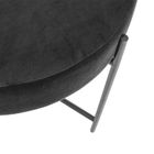 Atmosphera, taboret welurowy, Arty, Ø 47 cm, szary