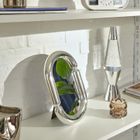 Atmosphera, Twisted Sky, stojące lusterko dekoracyjne, srebrne, 19-30 cm