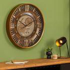 Atmosphera, zegar w stylu retro z widocznym mechanizmem, Yoni, średnica 59 cm