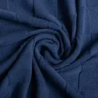 Babymatex, Kwadraty, kocyk bawełniany, granatowy, 80-100 cm