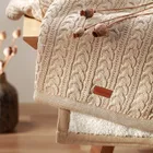 BabyOno, kocyk bawełniany z ociepleniem, beżowy, 75-100 cm