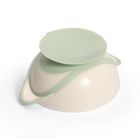 BabyOno, miseczka z przyssawką i łyżeczką, kremowo-szałwiowa