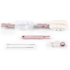 BabyOno, szczotki do butelek i smoczków z wymienną rączką, różowe