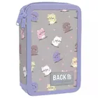 BackUp, piórnik rozkładany, podwójny, z wyposażeniem, Kotki Kawaii