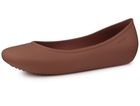 Baleriny damskie, brązowe, Crocs Brooklyn Flat Spice