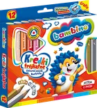 Bambino, kredki trójkątne z temperówką, 12 kolorów