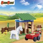 BanBao, Eco Farm, Mini Stajnia dla Koni, klocki plastikowe
