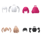 Bandai, 30 Minutes Sisters, Option Hair Style Parts, Vol.10, All 4 Types, dodatkowe elementy do modelu kolekcjonerskiego