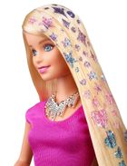 Barbie, Brokatowe włosy, zestaw fryzjerski z lalką