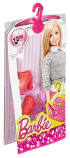 Barbie, Dodatki do ubranek, zestaw różowo-czerwonych akcesoriów