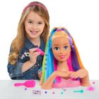 Barbie, głowa do stylizacji, tęczowe włosy
