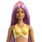 Barbie, lalka syrenka, fioletowe włosy
