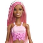Barbie, lalka syrenka, różowe włosy