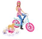 Barbie, Na rowerze z pieskami, zestaw z lalką