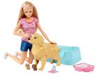 Barbie, Narodziny piesków, zestaw z lalką i figurkami