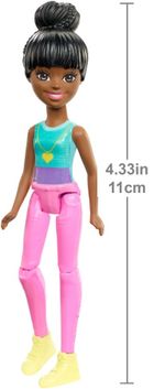 Barbie, On the Go, lalka w niebiesko-różowym stroju