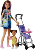 Barbie Opiekunka, Spacer, lalka z figurką i akcesoriami, zestaw