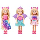 Barbie, Przebieranki Chelsea, zestaw z lalką i ubrankami