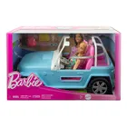 Barbie, Samochód terenowy Jeep + 2 lalki, zestaw do zabawy
