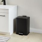 Bathroom Solutions, Delta, kosz na śmieci, metalowy, czarny, 20l