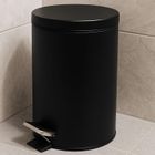 Bathroom Solutions, Noni, kosz na śmieci, metalowy z pokrywą, 3l