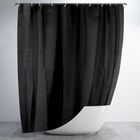 Bathroom Solutions, zasłona prysznicowa, czarna, 180-180 cm