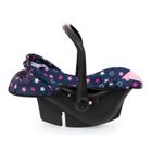 Bayer Design, Deluxe, fotelik samochodowy dla lalek z baldachimem, granatowo-różowe