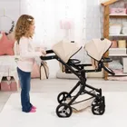 Bayer Design, Twin Neo, bliźniaczy wózek dla lalek, beżowy