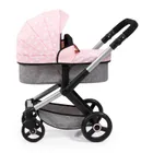 Bayer Design, Xeo Combi, głęboki wózek dla lalek z torbą, różowy