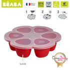 Beaba, silikonowy pojemnik do mrożenia, red, 90 ml, 6 szt.